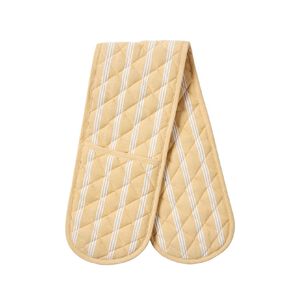 Living & Co Cotton Double Oven Glove Stripe Yellow