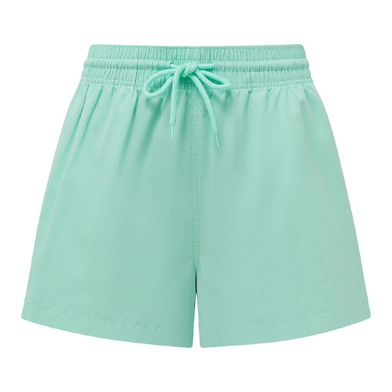 H&H Women's Short Suede Boardshorts, Green Mid, hi-res