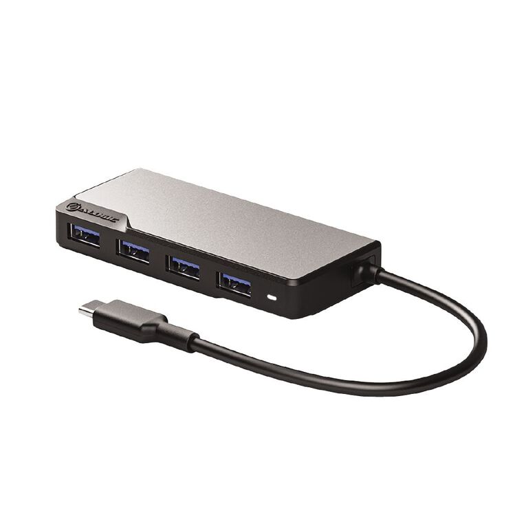 Alogic USB-C Fusion Swift 4-in-1 Hub 4x USB-A Silver Grey, , hi-res