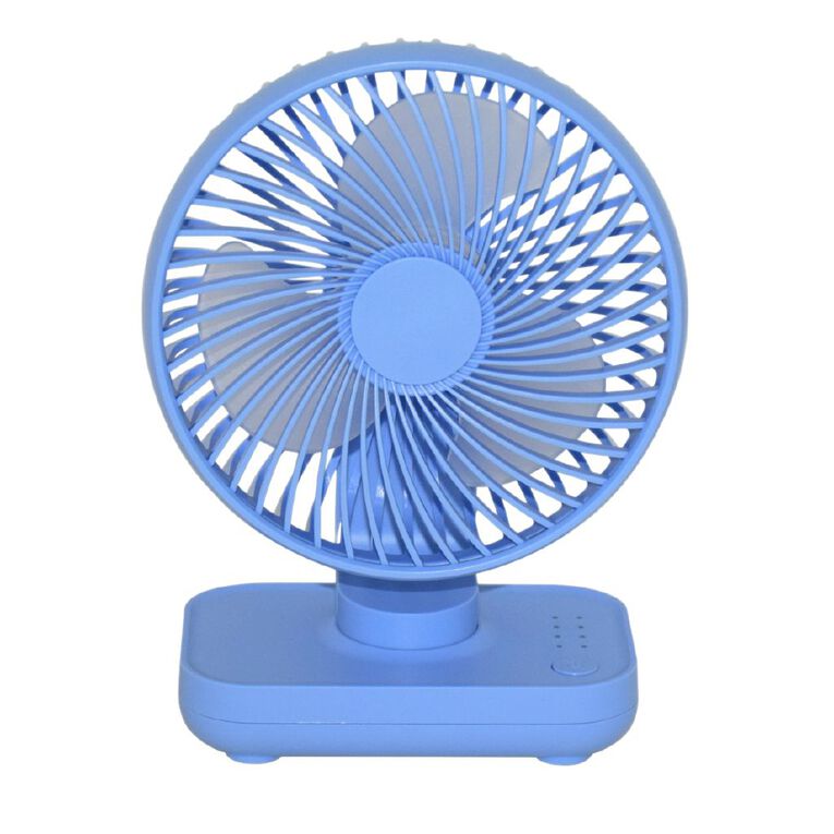 Living & Co Rechargeable Desk Fan Blue, , hi-res