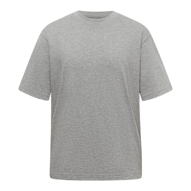 Garage Men's Heavyweight Boxy Tee, Grey Marle, hi-res