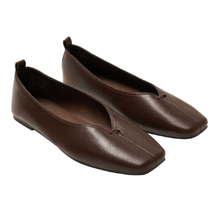 H&H Women's Zelana Ballet, Brown Dark, hi-res
