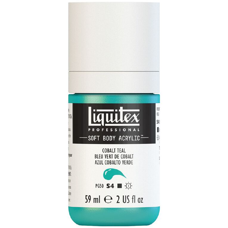 Liquitex Soft Body S4 Acrylic Paint Cobalt Teal, , hi-res