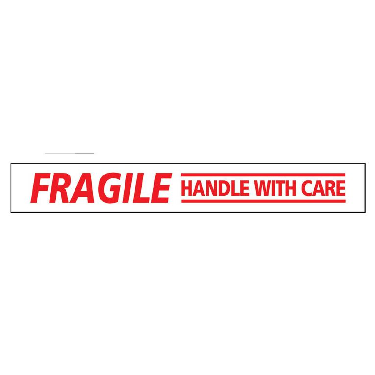 Sellotape Kraft Paper Printed Tape FRAGILE 50mm x 50m Red on White, , hi-res