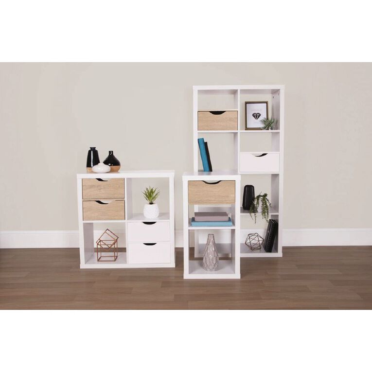 Living & Co Valencia Cube Storage Drawer Insert Oak The Warehouse