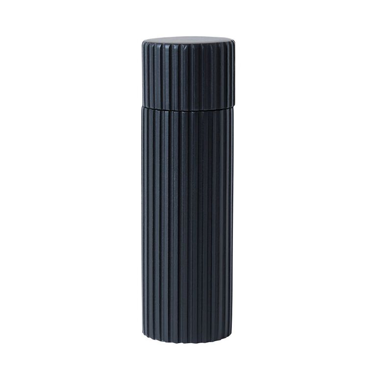 Living & Co Salt & Pepper Ribbed Grinder Black, , hi-res