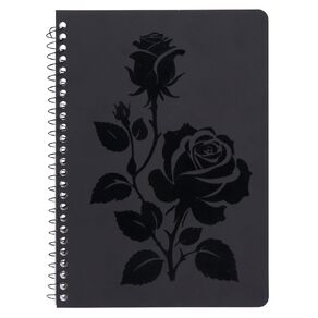 Uniti Stationery Rose A5 Notebook Black