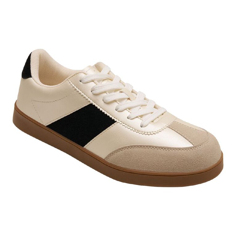 H&H Women's Women's Petra Sneakers, White/Black, hi-res