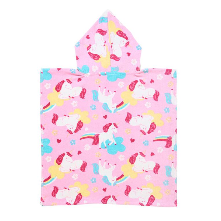 Living & Co Kids Hooded Towel Unicorn 60cm x 120cm, , hi-res