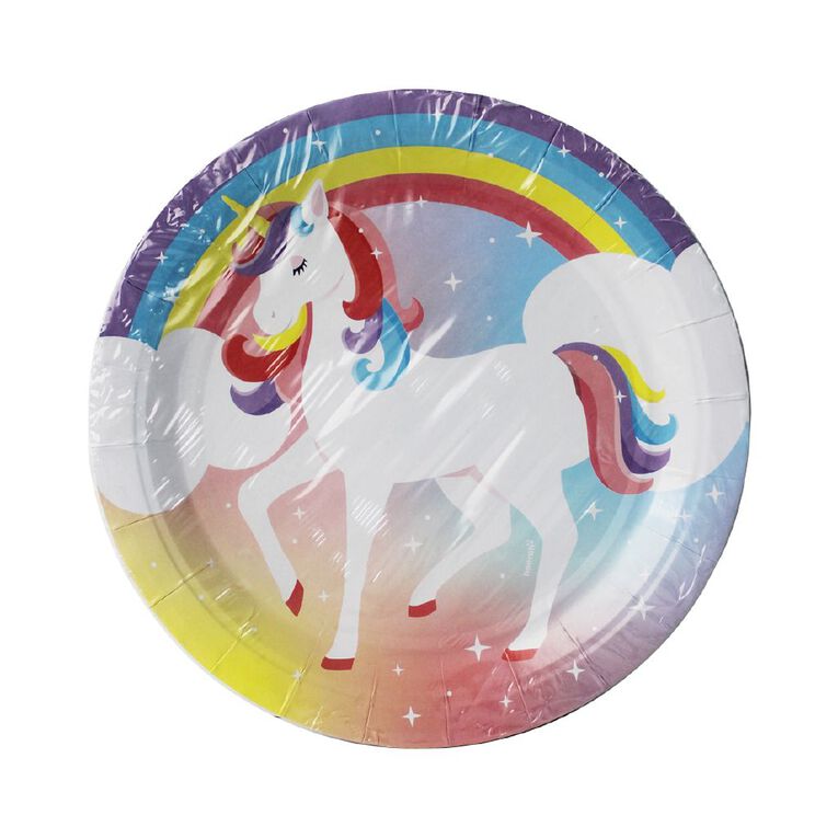 Hoorah Unicorn Dinner Plate 23cm 8 Pack, , hi-res