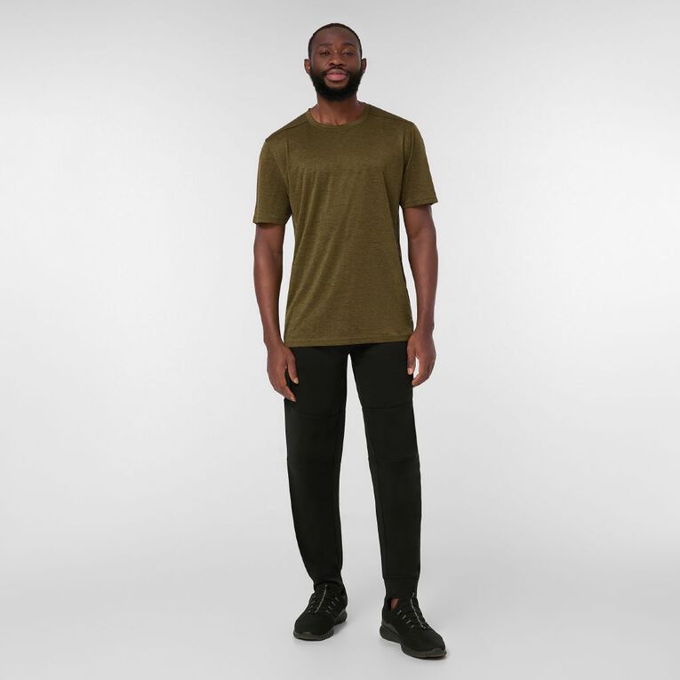 Active Intent Men's Space Dye Panel Tee, Green Dark DARK OLIVE, hi-res