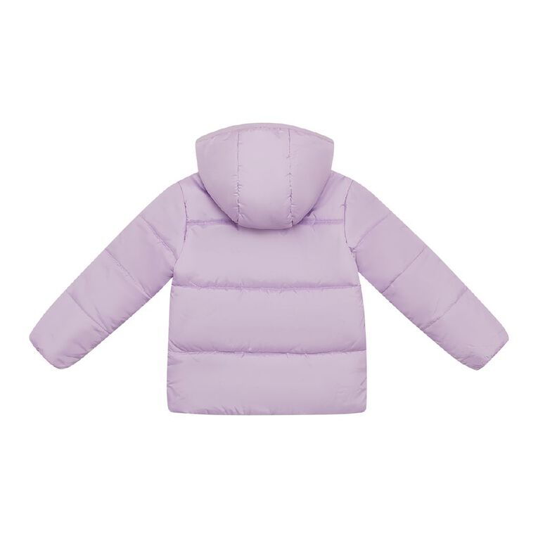 Young Original Plain Hooded Puffer Jacket, Purple Light, hi-res