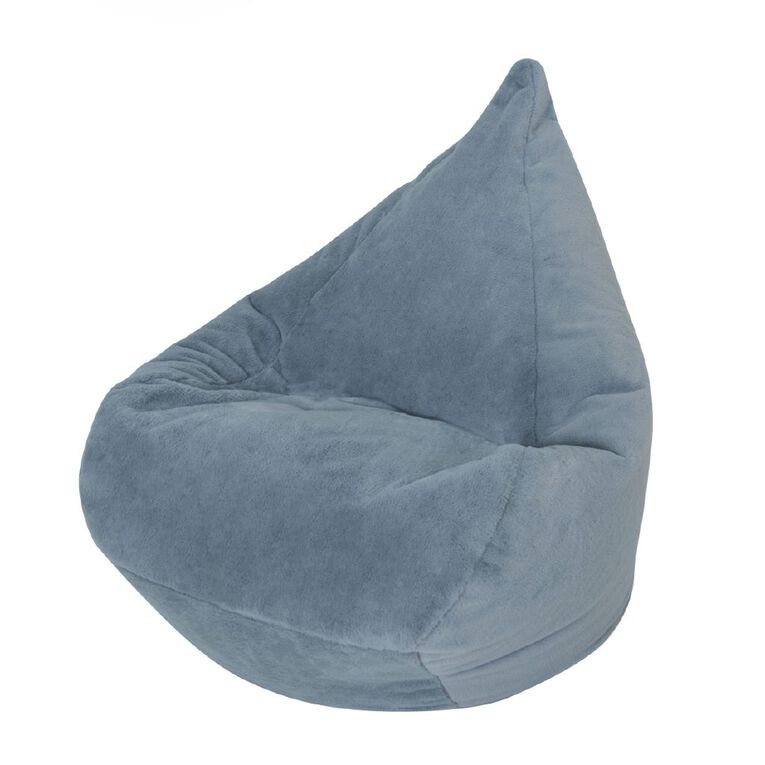 Living & Co Faux Fur Bean Bag Slate, , hi-res
