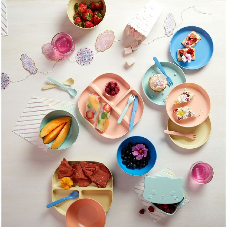 Living & Co Kids Bamboo Mix Bowl Plate Multi-Coloured 4 Pack, , hi-res