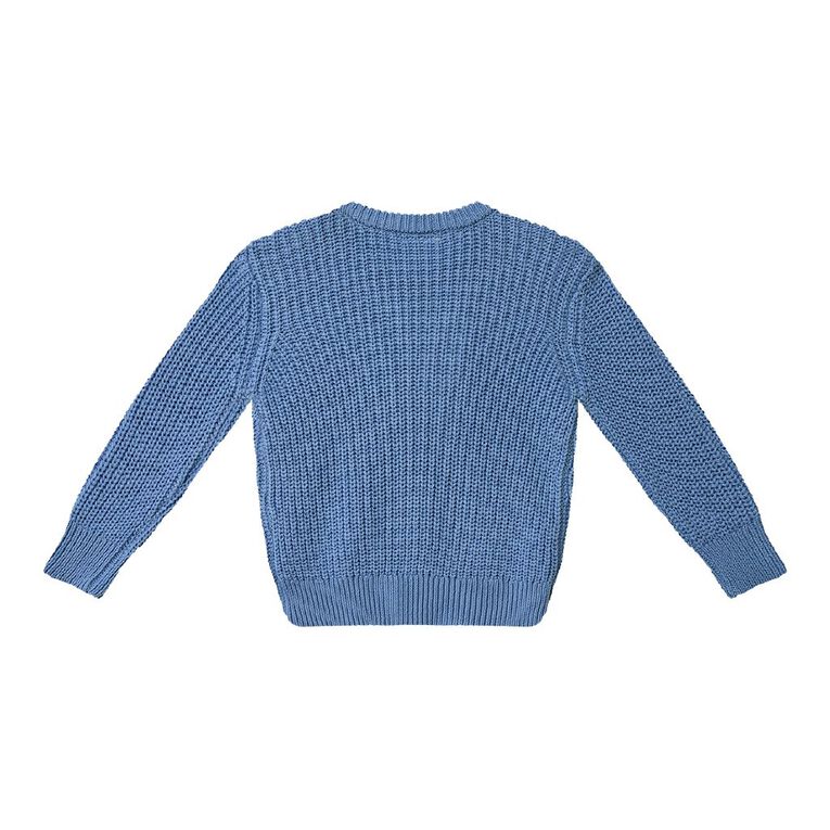 Young Original Babies' Cotton Knitted Jumper, Blue, hi-res