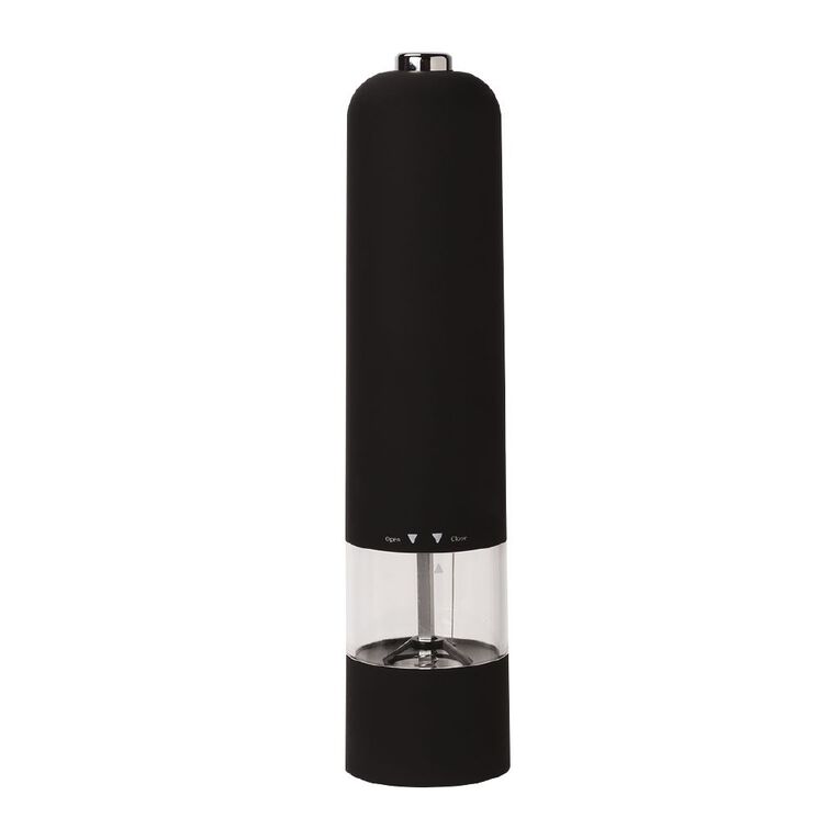 Living & Co Electronic Salt and Pepper Grinder Black 22cm, , hi-res