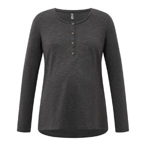 H&H Maternity Long Sleeve Nursing Henley