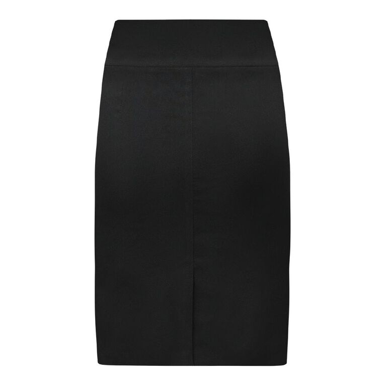 H&H Women's Classic Bengaline Skirt, Black, hi-res