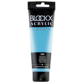 BLOCKX Acrylic Tube 120ml Fluro Blue Blue