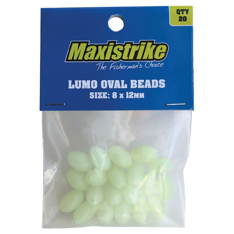 Maxistrike Beads Lumo Oval 8mm x 12mm 20 Pack, , hi-res
