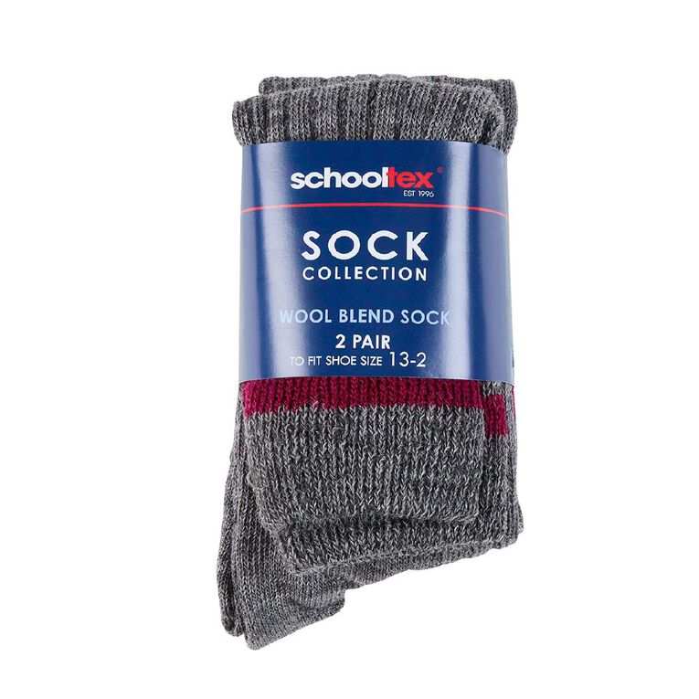 Schooltex Striped School Socks 2 Pack, Schooltex Sock A, hi-res