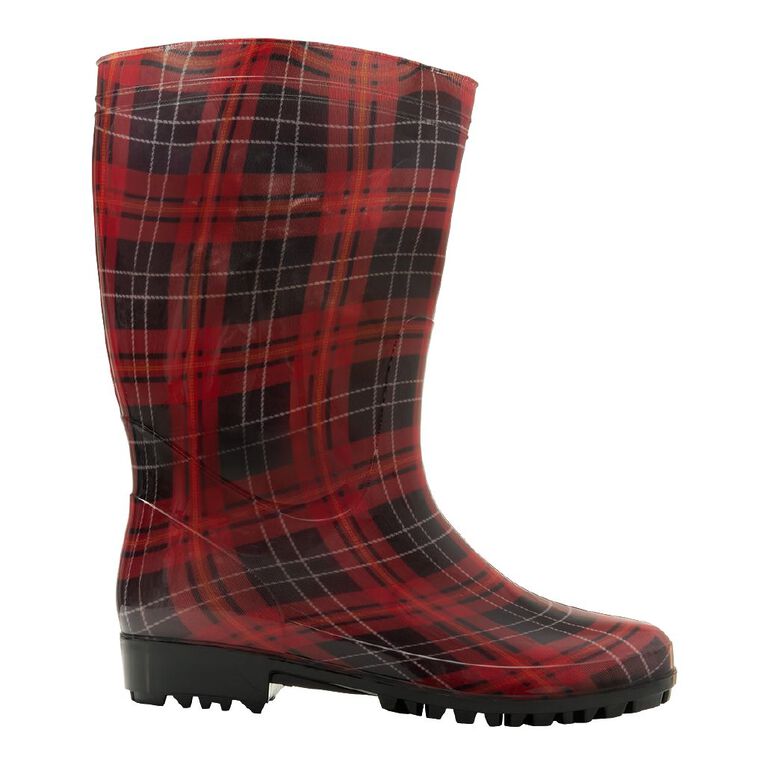 H&H Women's Gumboots, Red/Black, hi-res