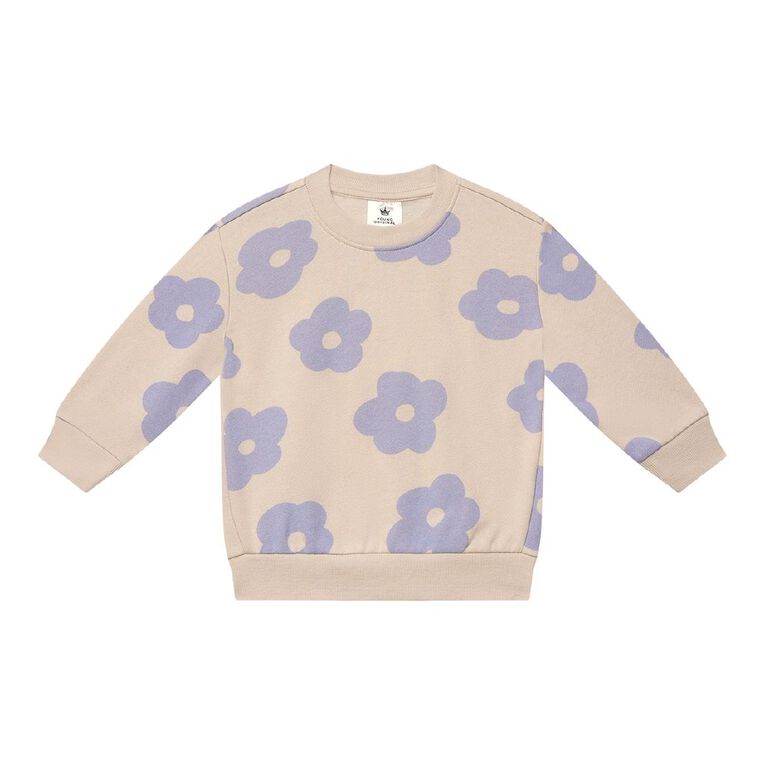 Young Original Toddler Girls' Printed Sweatshirt, Grey Light, hi-res