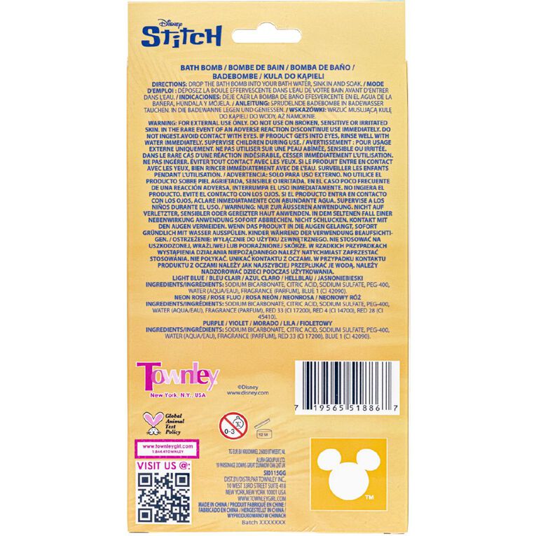 Stitch Bath Fizzers 2 Pack 2 Piece, , hi-res