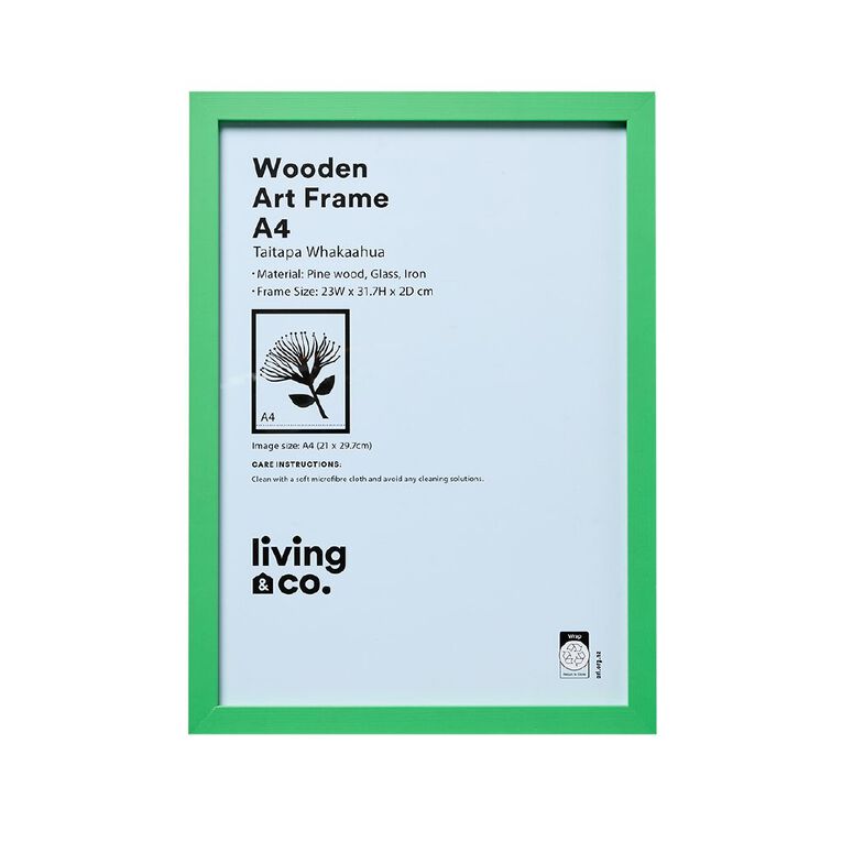 Living & Co Wooden Art Frame Green, , hi-res