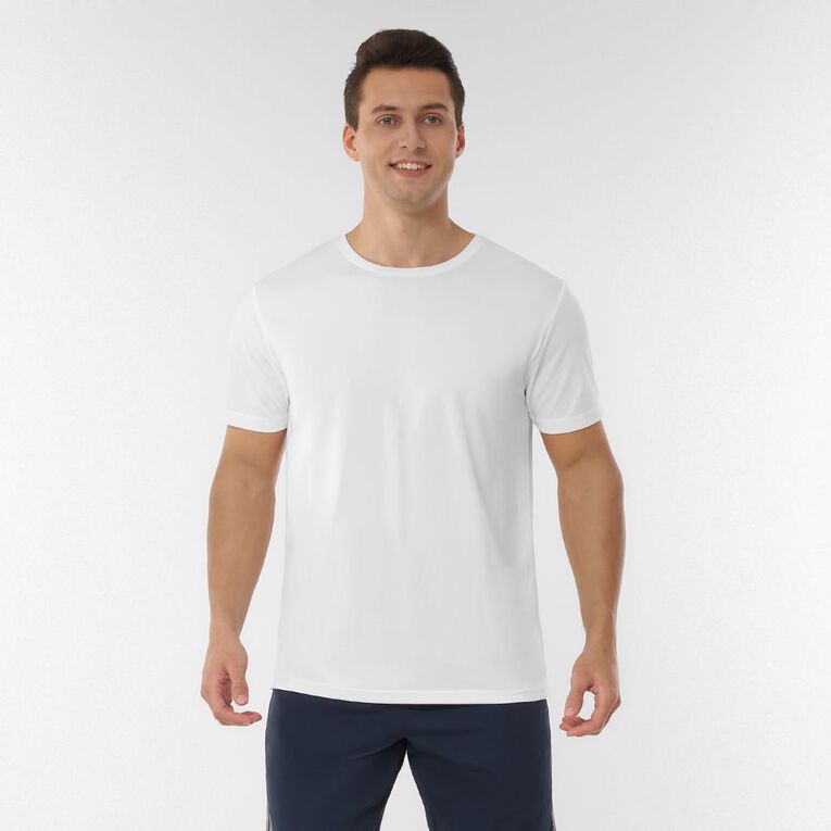 Active Intent Men's Active Mesh Tee, White, hi-res