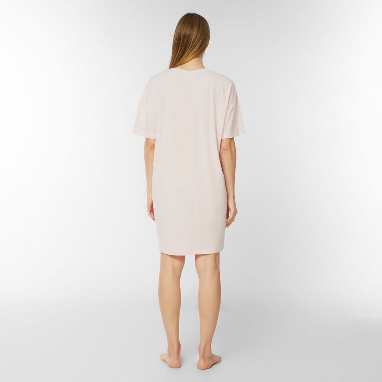 H&H Women's Boxy Tee Nightie, Pink Light, hi-res