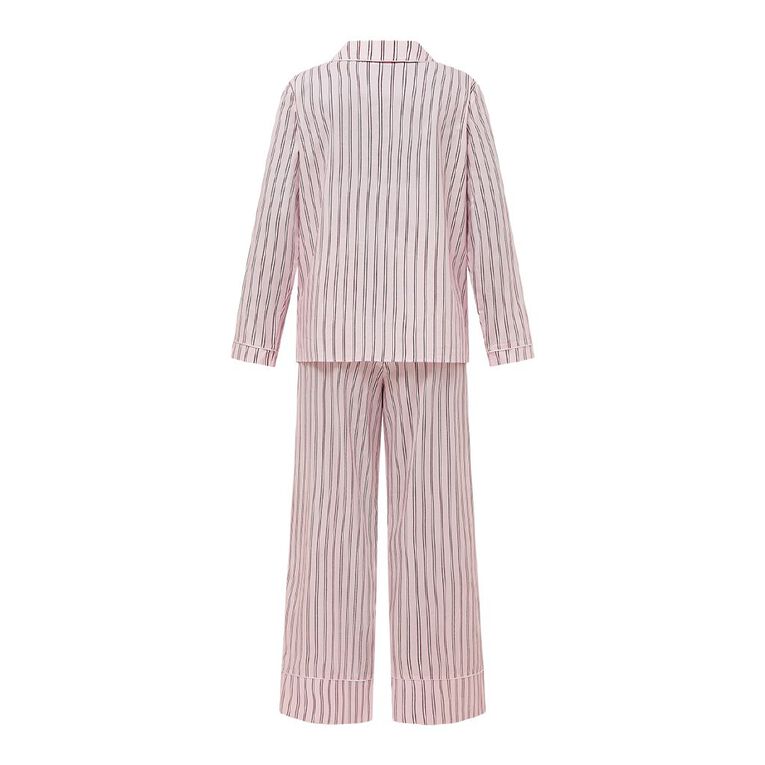 H&H Women's Woven Button Up Pyjama Set, Pink Light, hi-res