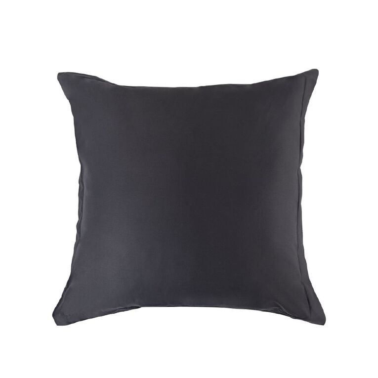 Living & Co Euro Cotton Sateen Sheet Charcoal, , hi-res