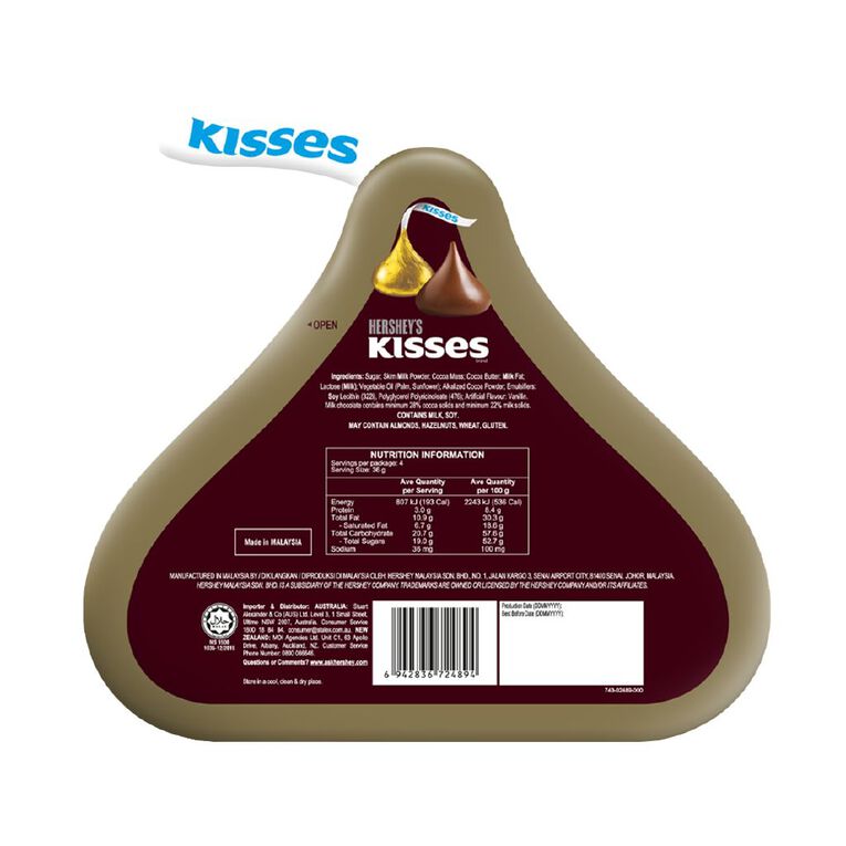Hershey's Kisses Creamy Milk Gift Pouch 146g, , hi-res