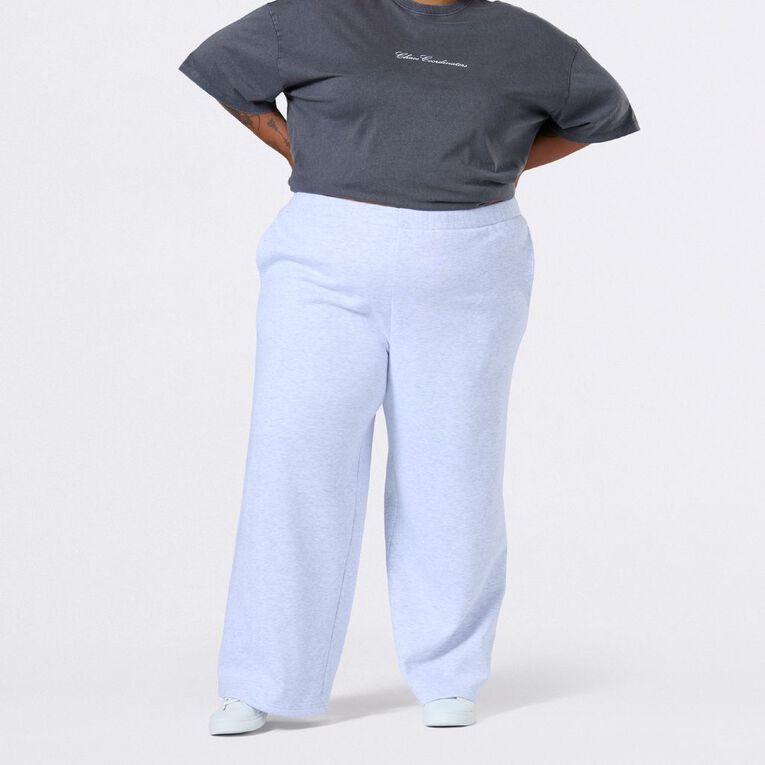 H&H Curve Women's Essential Wide Leg Trackpants, Grey Light, hi-res