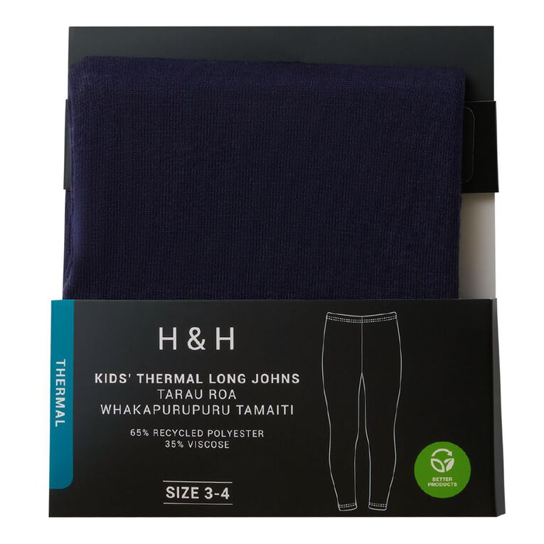 H&H Kids' Thermal Long Johns, Blue Dark, hi-res