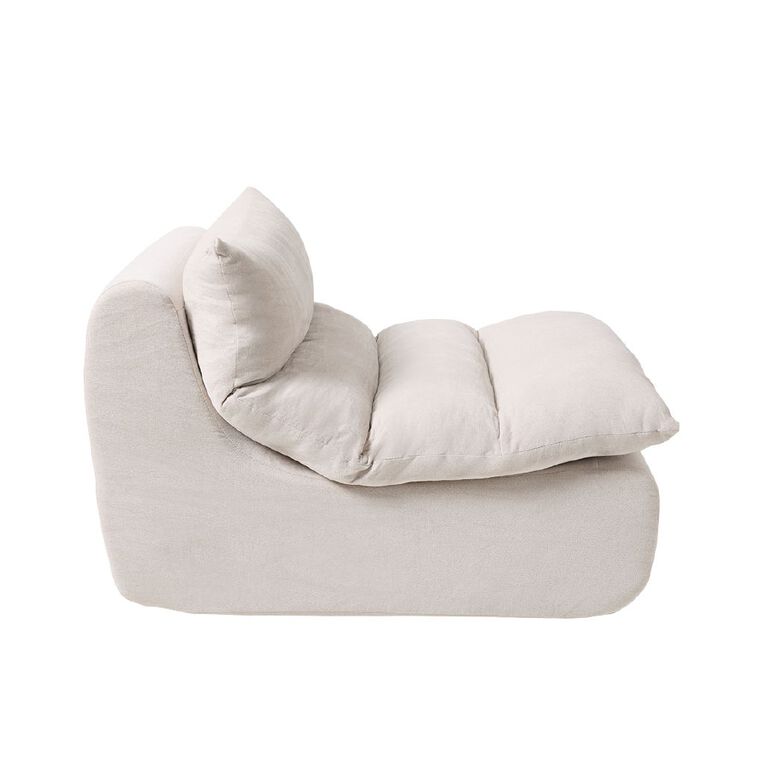 Living & Co Belle Slouch Chair Cream, , hi-res