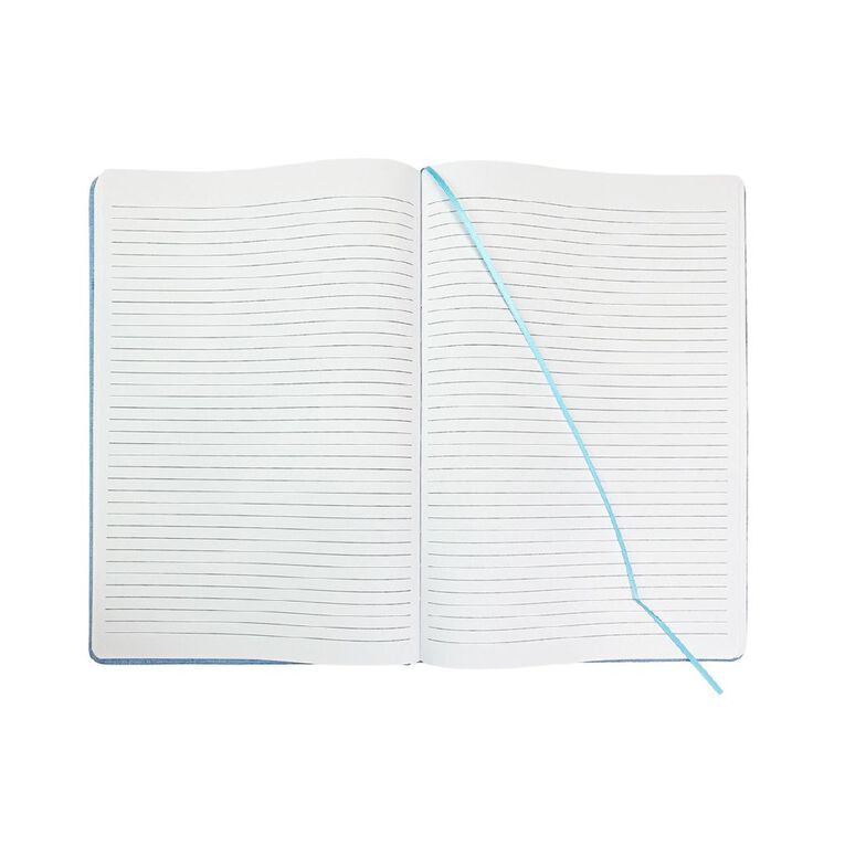 Uniti Stationery Linen A4 Notebook Blue, , hi-res