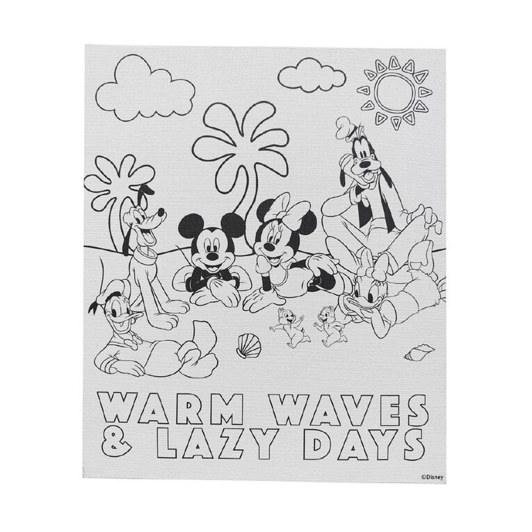 Mickey Mouse and Friends Art Canvas Paint Set, , hi-res
