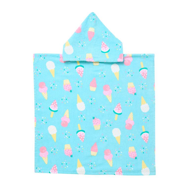Living & Co Kids Hooded Towel Ice Cream 60cm x 120cm, , hi-res