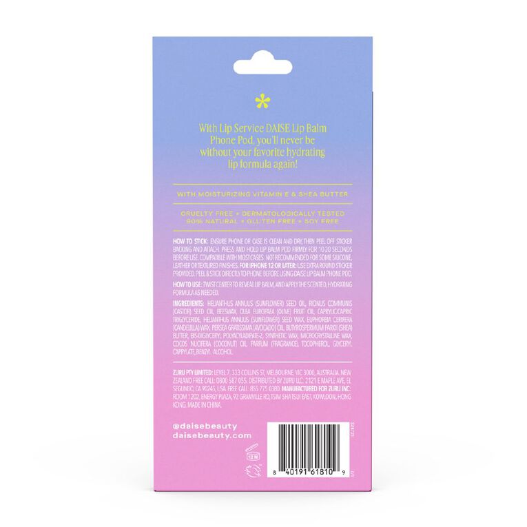 Daise Lip Service Lip Balm Phone Pod Coconut Breeze, , hi-res