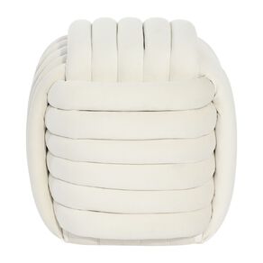 Living & Co Hugo Knot Ottoman Cream