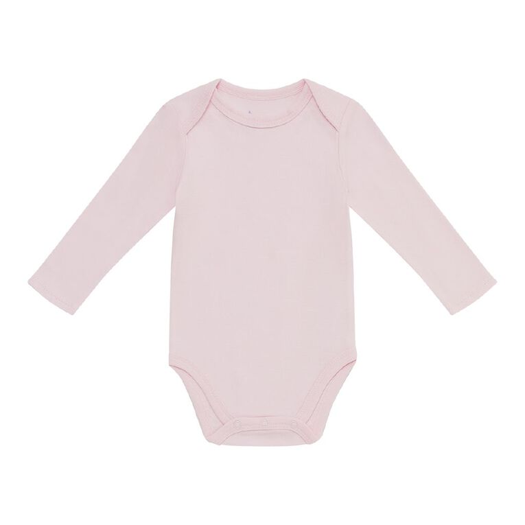 Young Original Babies' Long Sleeve Printed Bodysuit 3 Pack, Cream BUNNY, hi-res