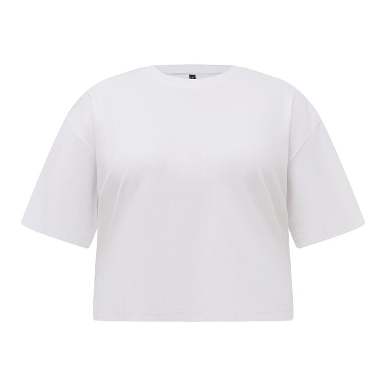 H&H Curve Women's Short Sleeve Basic Tee, White, hi-res