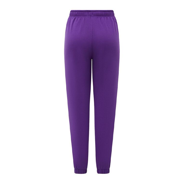 H&H Women's Fresh Fleece Trackpants, Purple Mid, hi-res