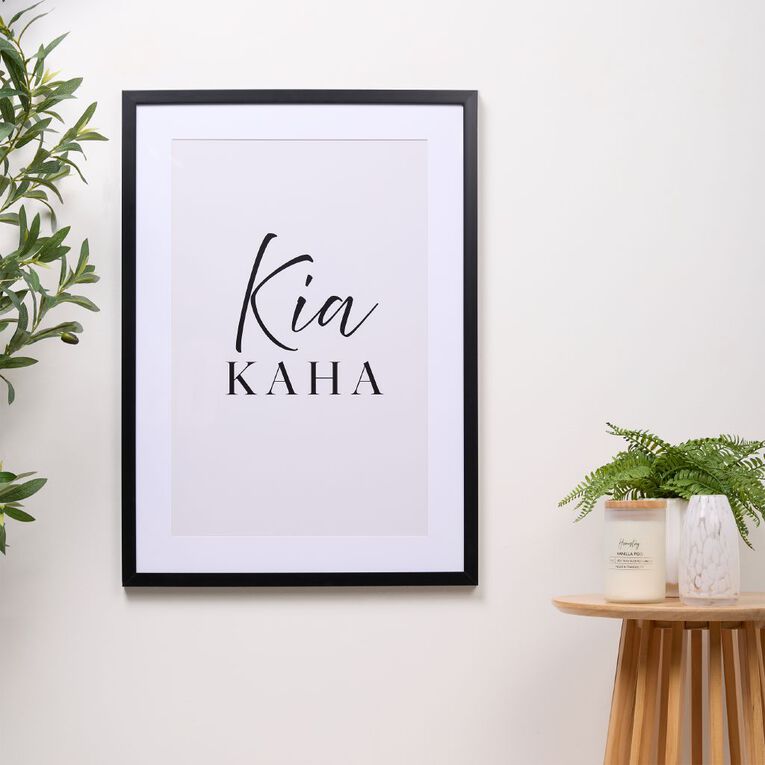 Living & Co Kia Kaha Framed Print 50cm x 70cm, , hi-res