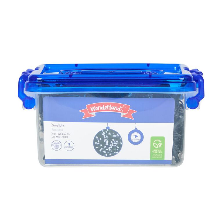 Wonderland Plug-in Christmas String Lights Cool White 19.5m, , hi-res
