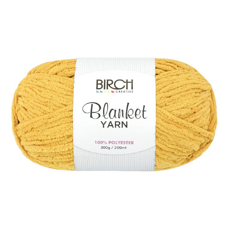 Birch Blanket Yarn 100% Polyester 300G Mustard, , hi-res