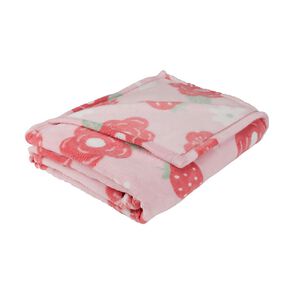 Living & Co Kids Throw Coral Fleece Embossed 127cm x 152cm