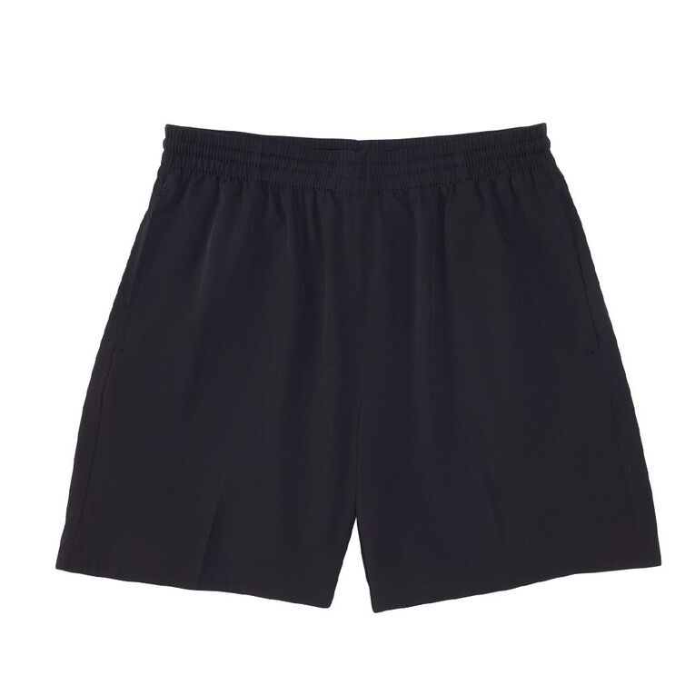 Schooltex Woven PE Shorts, Black, hi-res